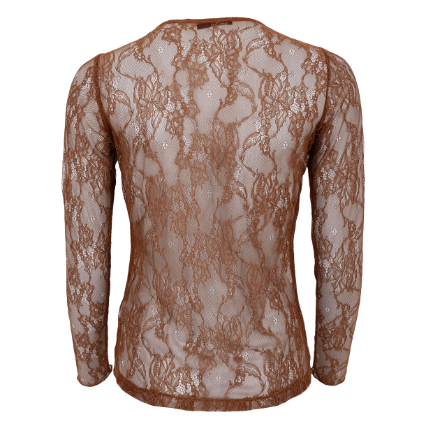 Black Colour BCLara Lace Blouse - Coffee