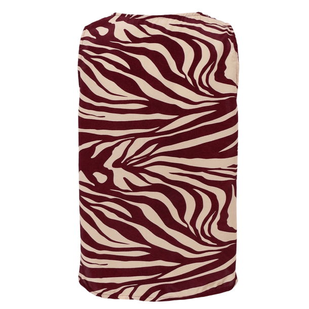 Black Colour BCLuna V-neck Top - Berry Zebra