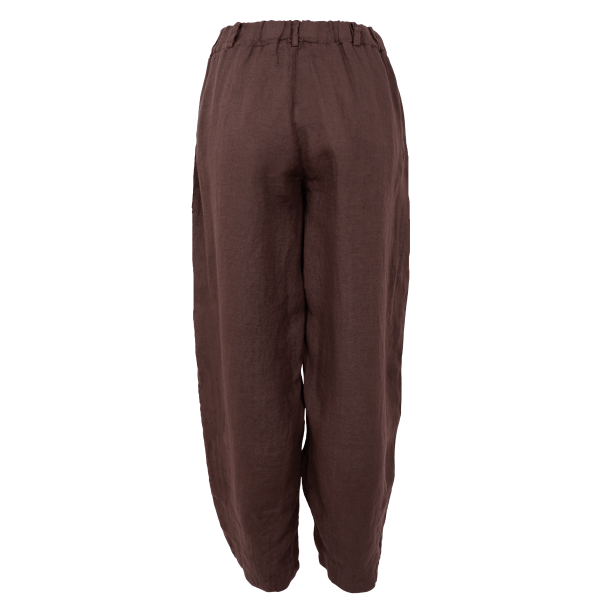 Black Colour Bukser - BCMelina Barrel Linen Pant - Coffee