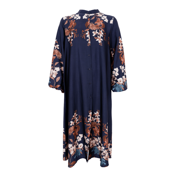 Black Colour Kjole - BCZendaya Satin Dress - Navy Flower