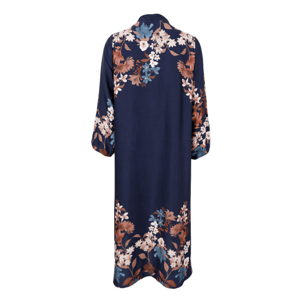 Black Colour Kjole - BCZendaya Satin Dress - Navy Flower