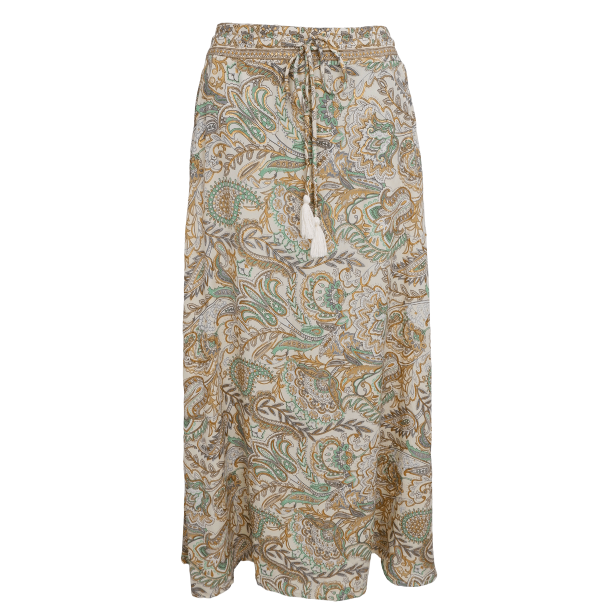 Black Colour Nederdel - BCLuna Regular Skirt - Olive Flower