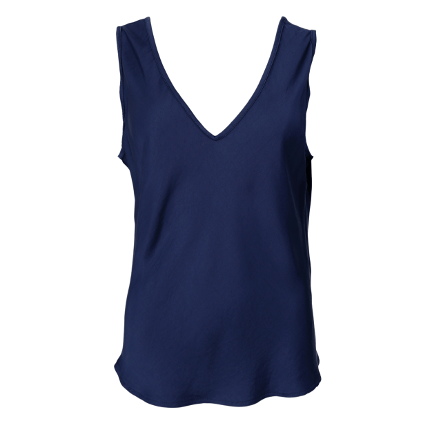 Black Colour Bluse - BCMabel Double V-neck Top - Dark Blue