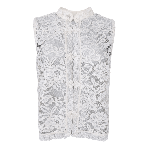 Black Colour Top - BCRosa Napoleon Top - Off White
