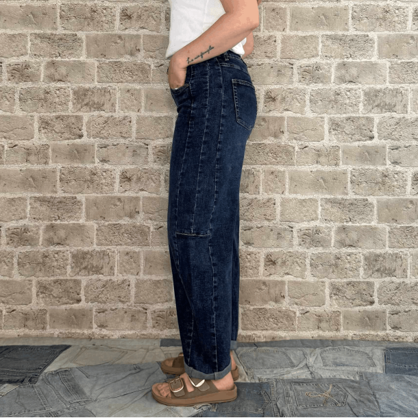 Cabana Living Bukser - Mowita Pants - Dark Blue Denim