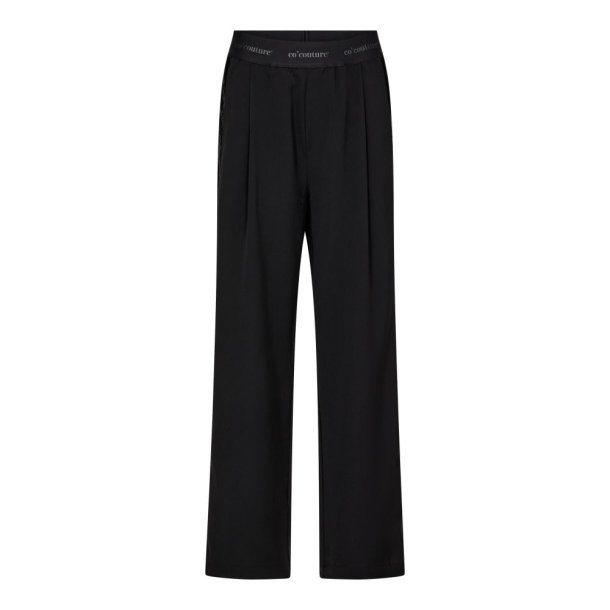 Co'couture Bukser - AminaCC Logo Shimmer Pant - Black