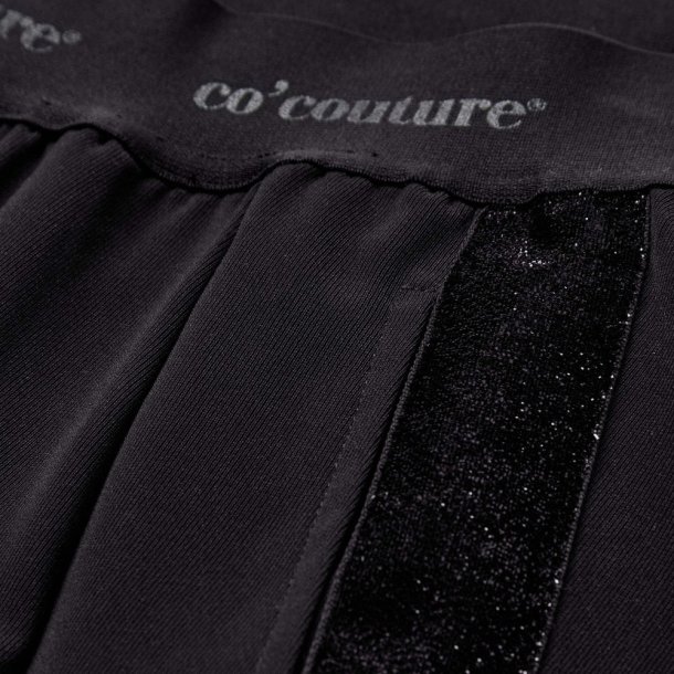 Co'couture Bukser - AminaCC Logo Shimmer Pant - Black