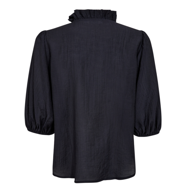 Co'couture Skjorte - AnikaCC Frill SS Shirt - Navy