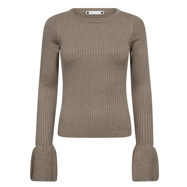 Co'couture Bluse - BalinCC Wide Cuff Knit - Light Walnut