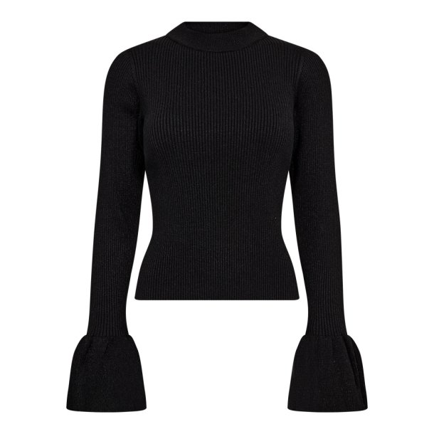 Co'couture Bluse - BalinCC Lurex Turtleneck Knit - Black
