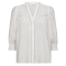 Co'couture Top - CallumCC Lace Puff V-Shirt - White