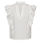Co'couture Top - CallumCC Lace Frill V-Top - White