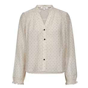 Co'couture Skjorte - DallyCC Dot V-shirt - Off White