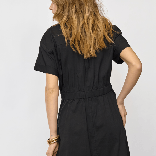 Co'couture Kjole - ElaraCC Wrap SS Dress - Black
