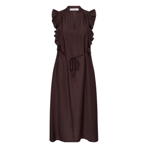 Co'couture Kjole - HeraCC SS Frill Dress - Dark Brown