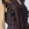 Co'couture Kjole - HeraCC SS Frill Dress - Dark Brown