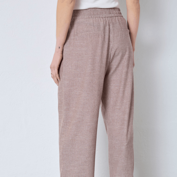 Co'couture Bukser - JihoCC Stripe Pant - Brown