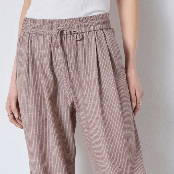 Co'couture Bukser - JihoCC Stripe Pant - Brown