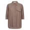 Co'couture skjorte - JihoCC Stripe SS Shirt - Brown