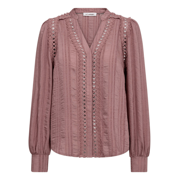 Co'couture Skjorte - KesiCC Lace V-Shirt - Old Rose