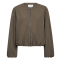 Co'couture Jakke - LunaCC Balloon Zip Jacket - Walnut