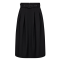 Co'couture Nederdel - LunaCC Belt Midi Pleat Skirt - Black