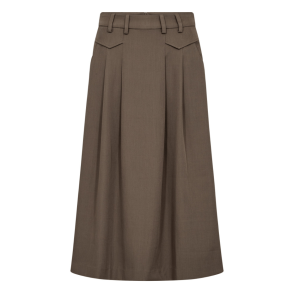 Co'couture Nederdel - LunaCC Pocket Pleat Skirt - Walnut