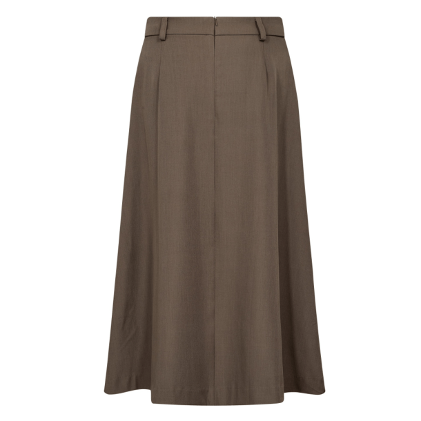 Co'couture Nederdel - LunaCC Pocket Pleat Skirt - Walnut