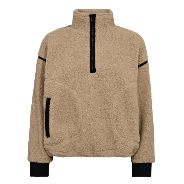 Co'couture Anorak - MadinCC Fleece Anorak - Sand