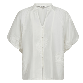 Co'couture Skjorte - NeaCC SS V-Shirt - White