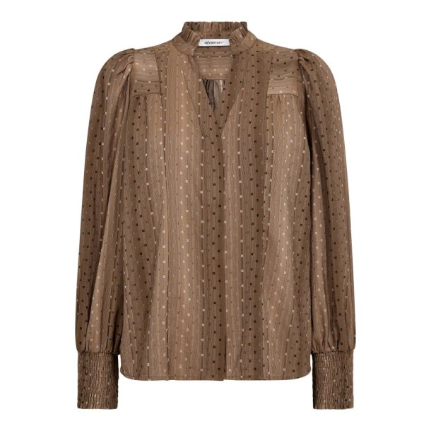 Co'couture Bluse - OllyCC V-shirt - Walnut