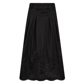 Co'couture Nederdel - PoppyCC Pleat Scallop Skirt - Black