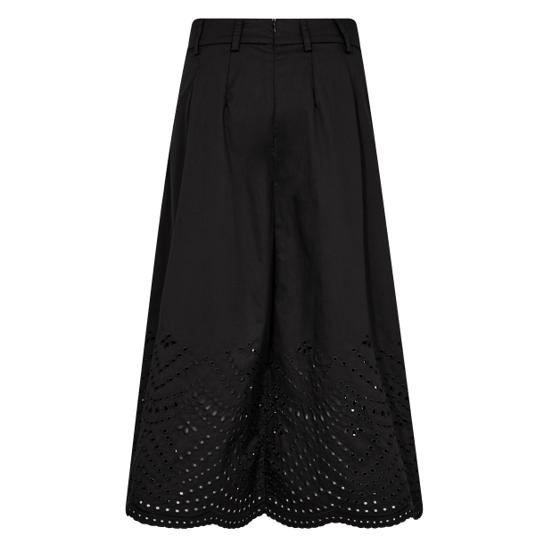 Co'couture Nederdel - PoppyCC Pleat Scallop Skirt - Black