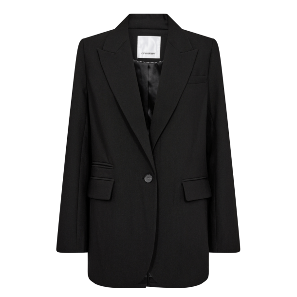 Co'couture Blazer - VolaCC Button Oversize Blazer - Black