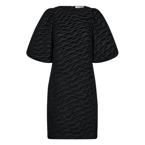 Co'couture Kjole - ZebraCC Flock Dress - Black