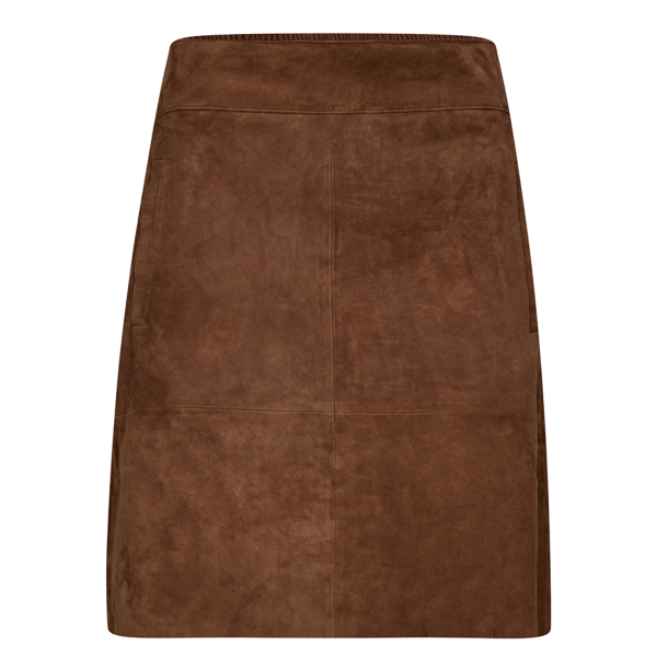 Depeche Skirt - LorinaDEP  Suede Skirt - Wood
