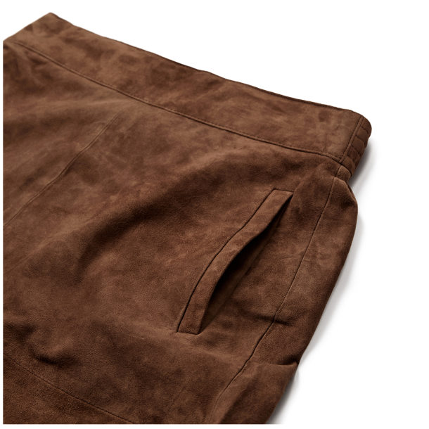 Depeche Skirt - LorinaDEP  Suede Skirt - Wood