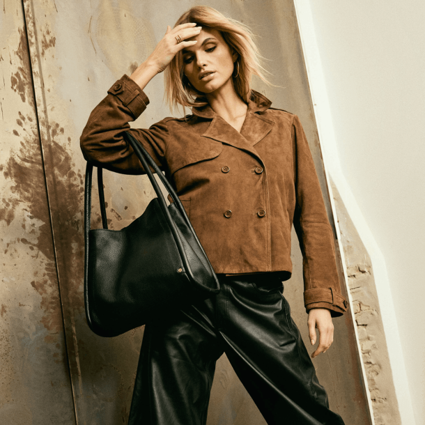 Depeche Jakke - MayDEP Ruskindsjakke - Wood