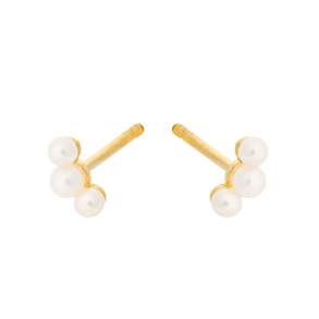Pernille Corydon reringe - Ocean Pearl Earsticks - Forgyldte
