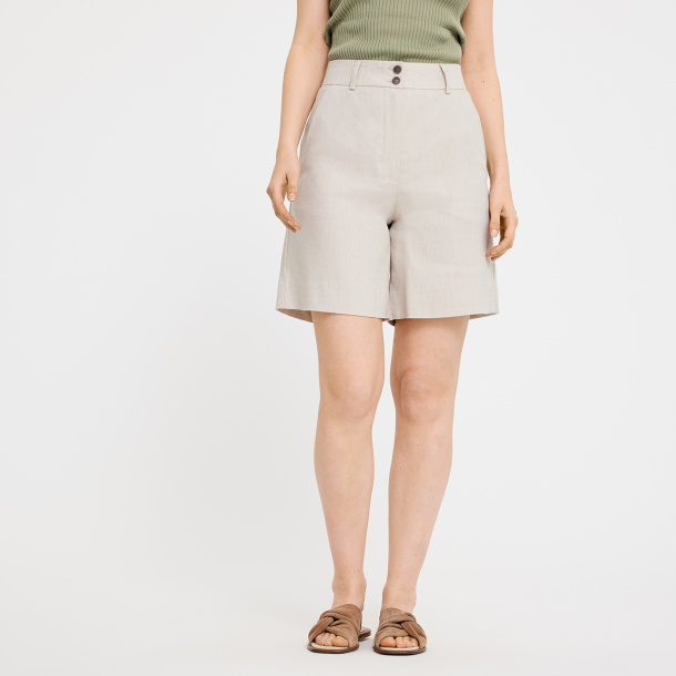 Five Units Shorts - LauraFV Midi Shorts - Sand Linen