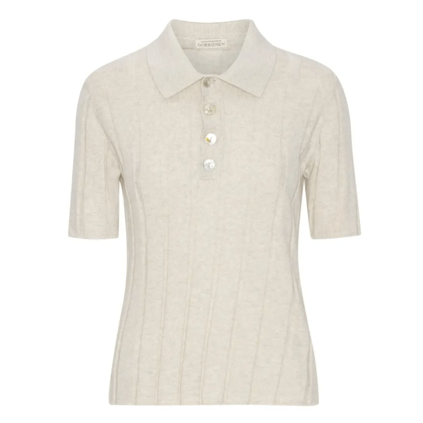 Gorridsen Strik - Victoria Polo Blouse - Ecru