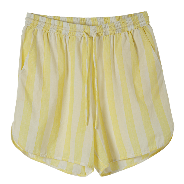 Habiba Capri Stripe Shorts - Limone