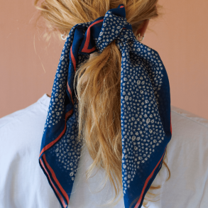 Habiba Trklde - Autumn Leaf Bandana - Indigo