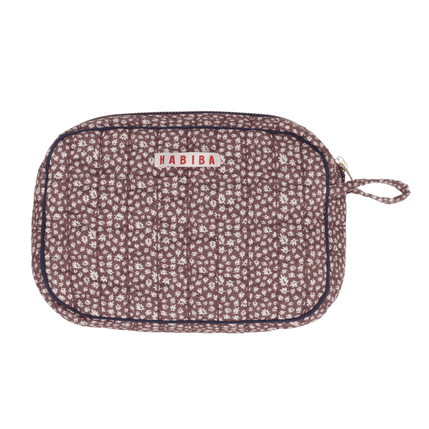 Habiba Autumn Leaf Makeup Clutch - Burgundy