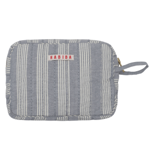 Habiba Stockholm Stripe Makeup Clutch - Sea