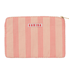 Habiba Stockholm Stripe Mini Clutch - Flamingo