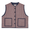 Habiba Autumn Leaf - Short Quilted Waistcoat - Burgundy