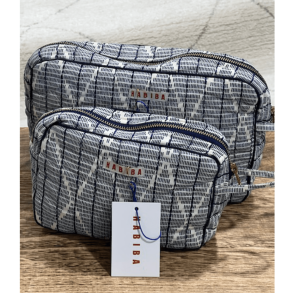 Habiba Toilettaske - Amina Ikat Toiletry Bag - Indigo