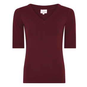 La Rouge T-Shirt - Lisa S/S T-Shirt - Wine