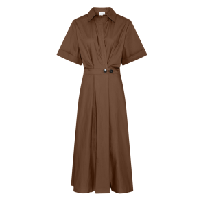 La Rouge Kjole - Pia Dress S/S - Dark Brown